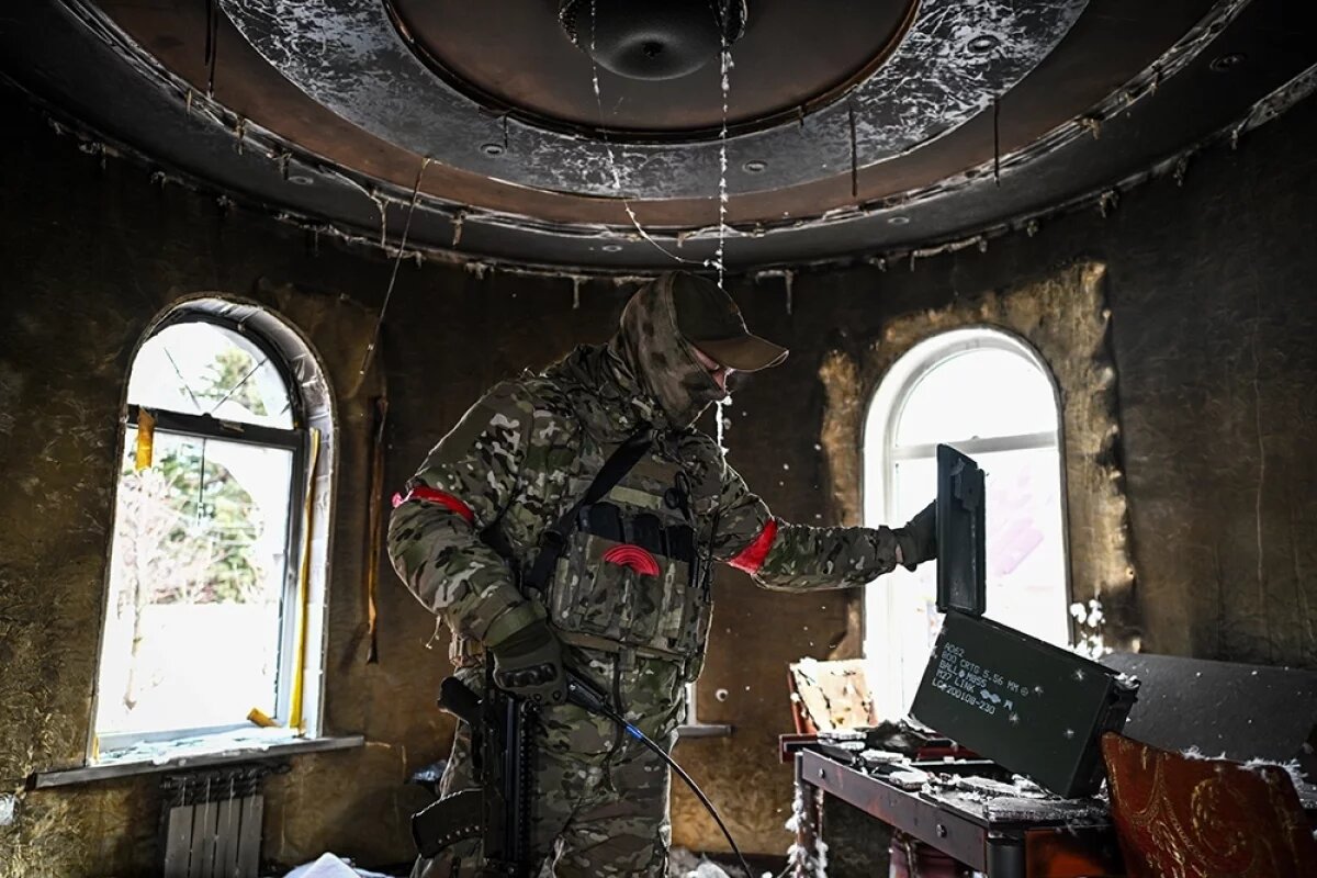    Военнослужащий отряда «Т» Добровольческого корпуса в Суджанском районе Курской области, 2025 год.