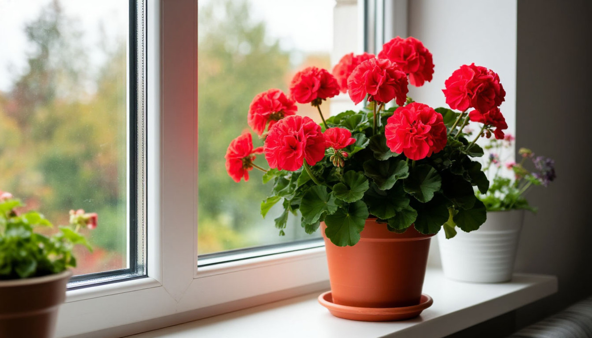 Красная герань