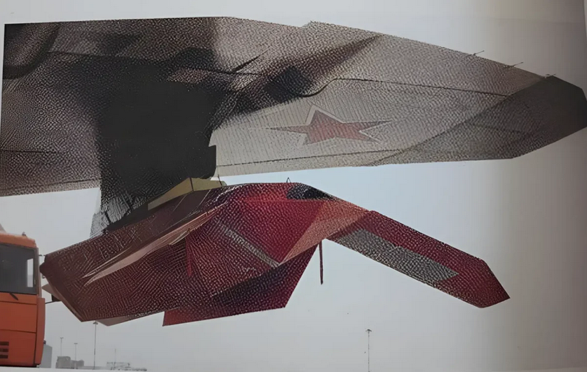 Истребитель Су-57, вооружённый беспилотником С-71К. Источник фото: Минобороны России. 