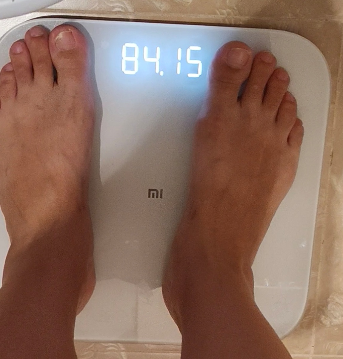 Отвес в 300 грамм за сутки,  вес на начало диеты 86,85 кг