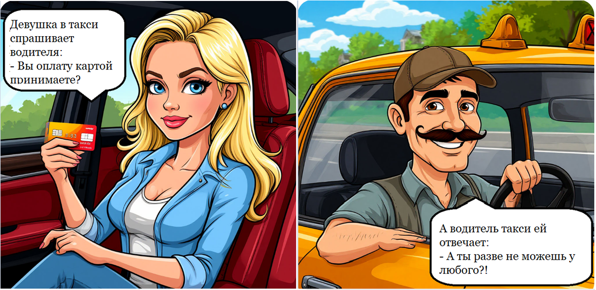 Карикатура (изображение нейросети, слова автора)