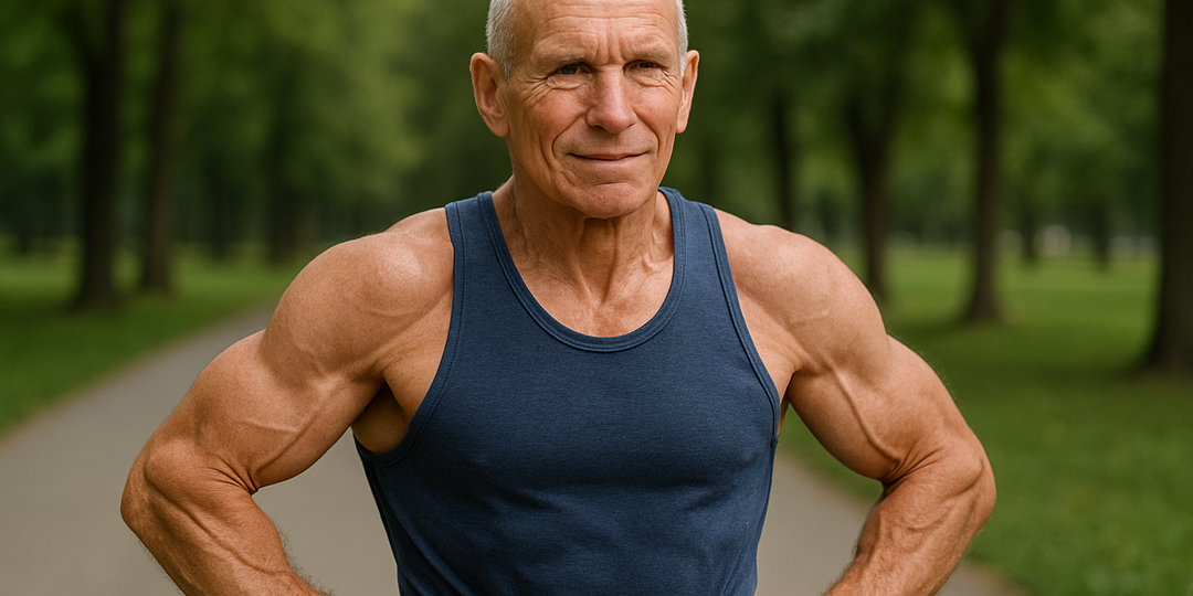 Сухой и поджарый пенсионер дал базу мужикам 50+ для мускулистого и здорового тела