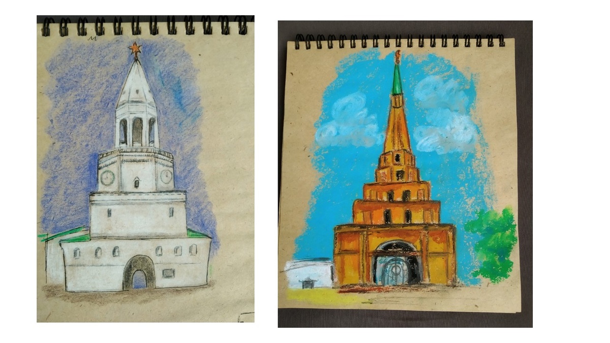 Спасская башня и башня Сююмбике 