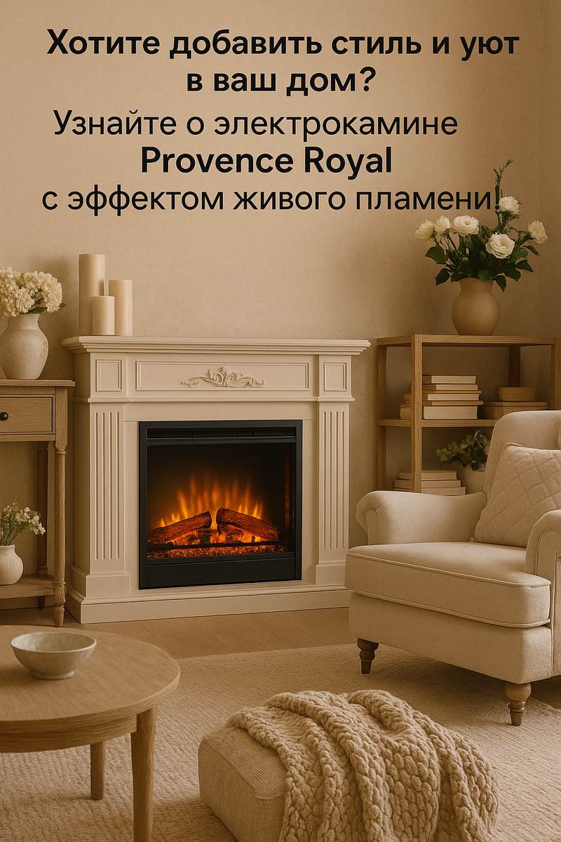    Электрокамин Provence Royal как ключ к уюту: обеспечьте гармонию стиля и тепла в вашем доме Kamin
