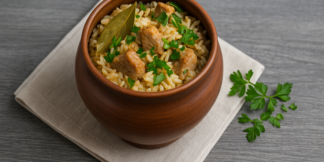 Горшочек счастья: рис и мясо по-домашнему