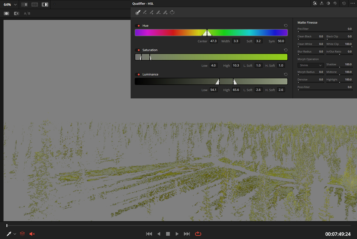 Включение отображения маски