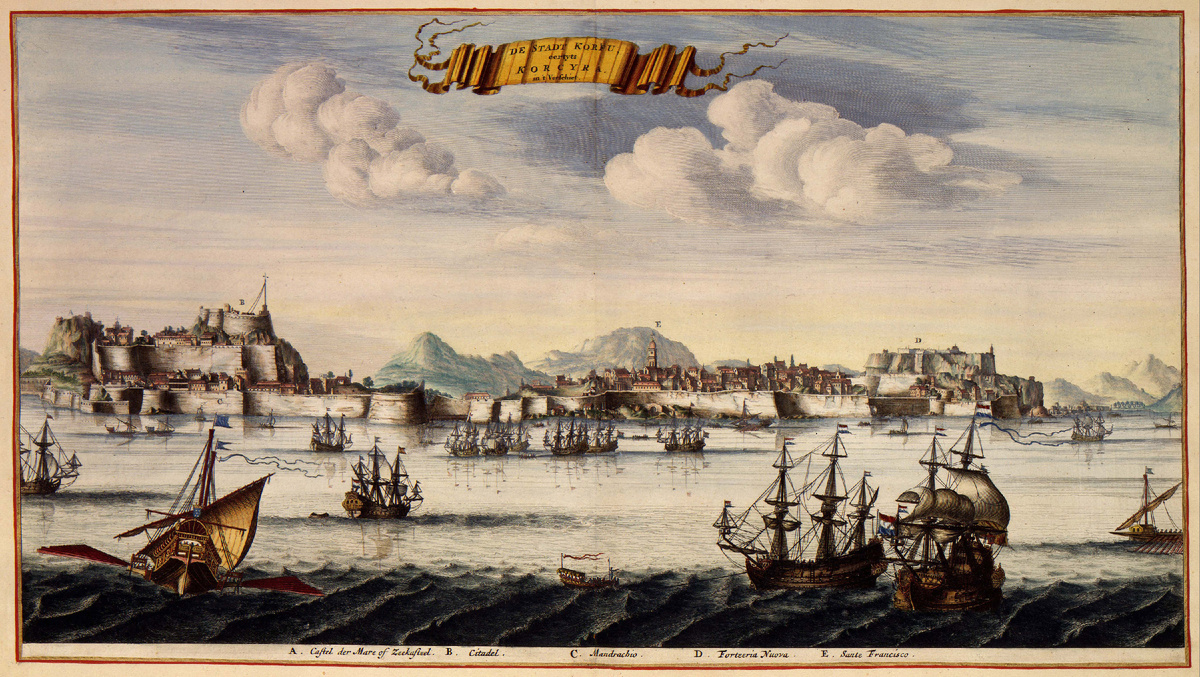 Вид на город Корфу и его крепости