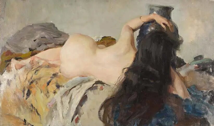 Валентин Серов, "Натурщица с распущенными волосами"