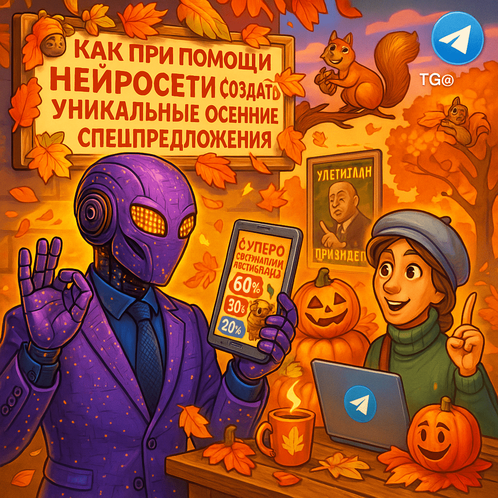    Нейросеть генерирует осенние акции: 121 уникальное спецпредложение за 37 минут даже если ты не маркетолог Дмитрий Попов | Comandos.ai