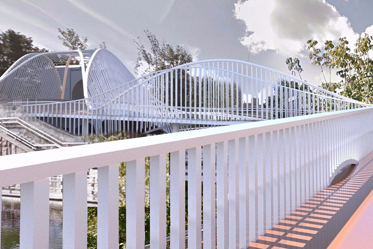 Пешеходный мост над Большой Грузинской