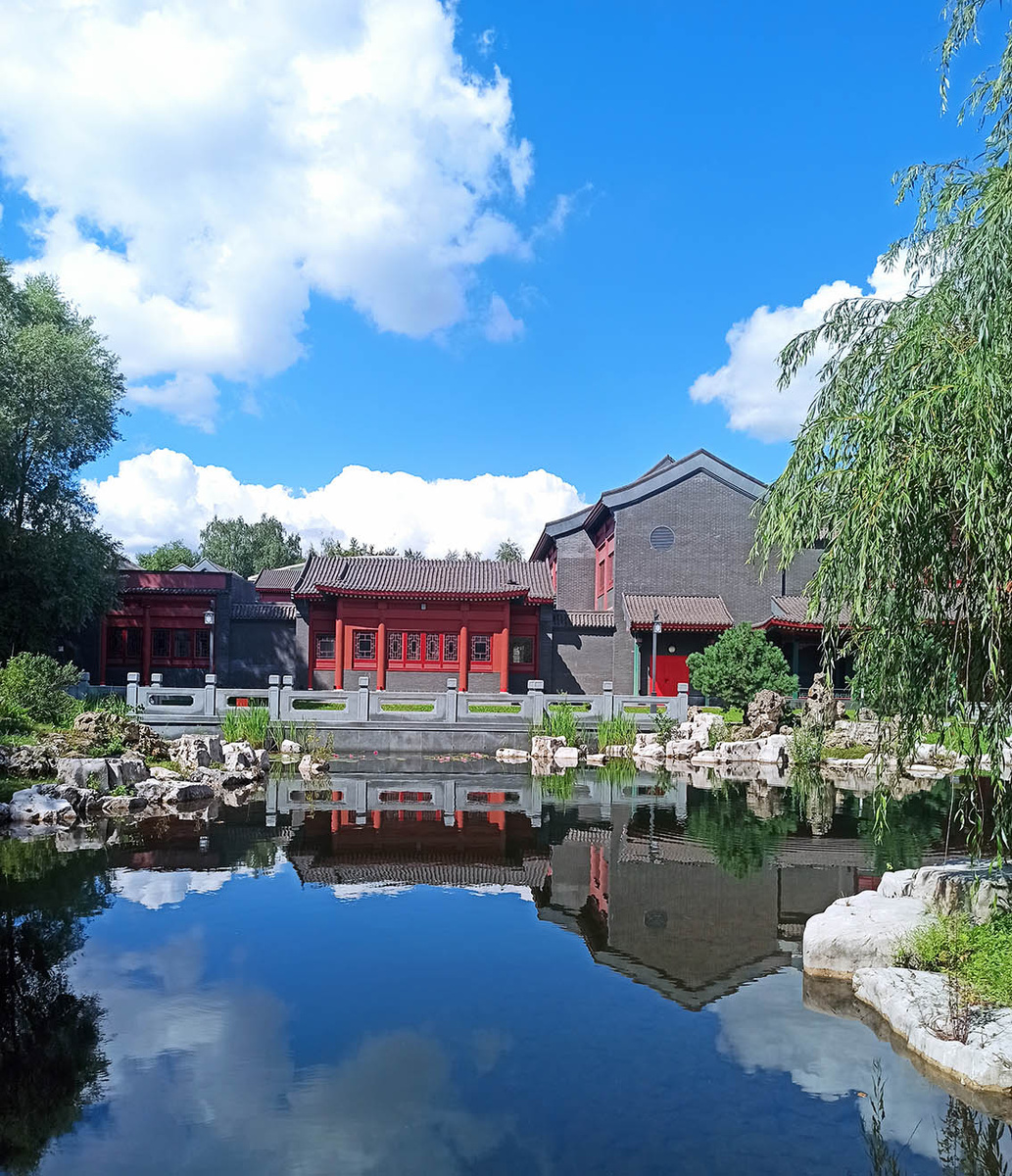 В центральной части парка – большой водоем с плакучими ивами по берегами и кувшинками.