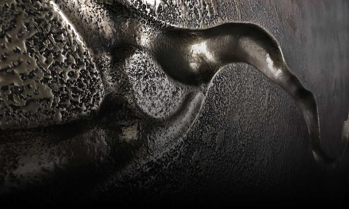 Текстурная металлизация крупнопористой губкой