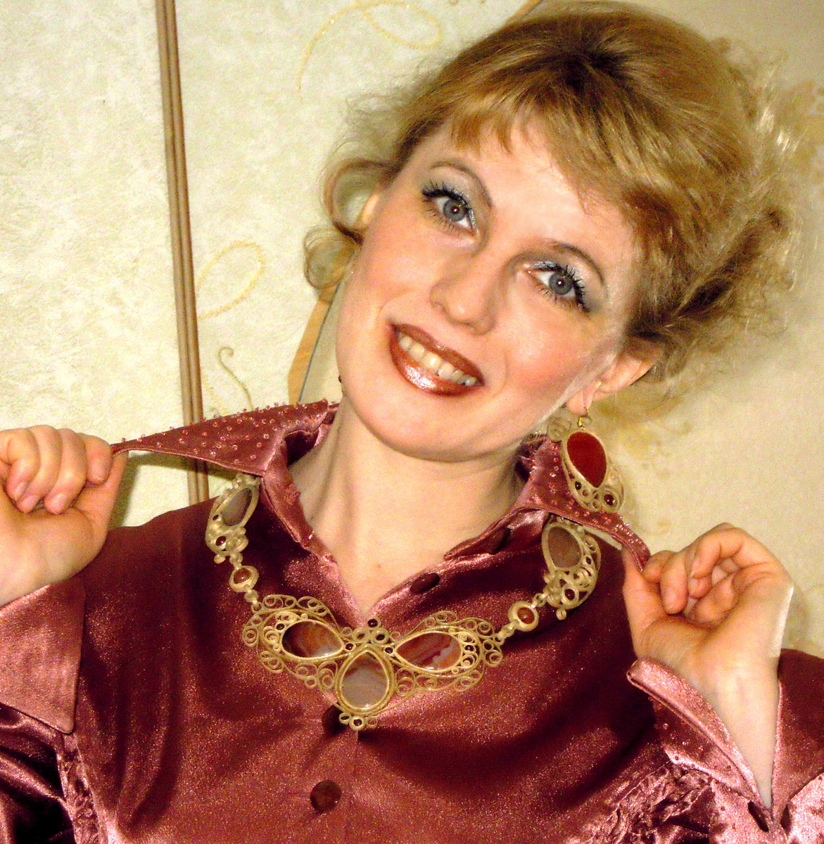 Авторское украшение с сердоликом "Сердечный поцелуй" Автор Светлана Михайлова