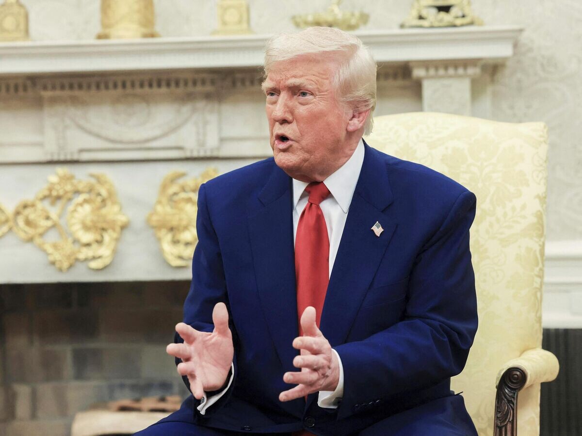   Президент США Дональд Трамп во время встречи с премьер-министром Израиля Биньямином Нетаньяху© AP Photo / Pool