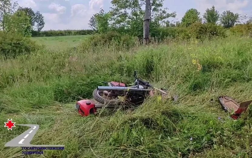    Мотоциклист со следами опьянения пострадал в ДТП в Удмуртии