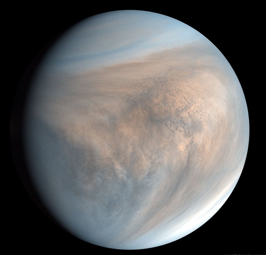 Венера в ультрафиолетовом снимке космического аппарата Акасуки (Япония). Из сети