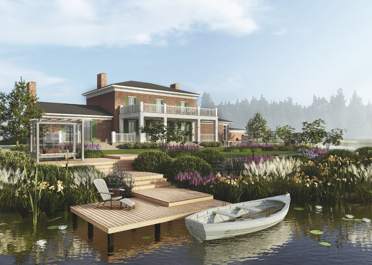 Зона многоуровневого причала. День.