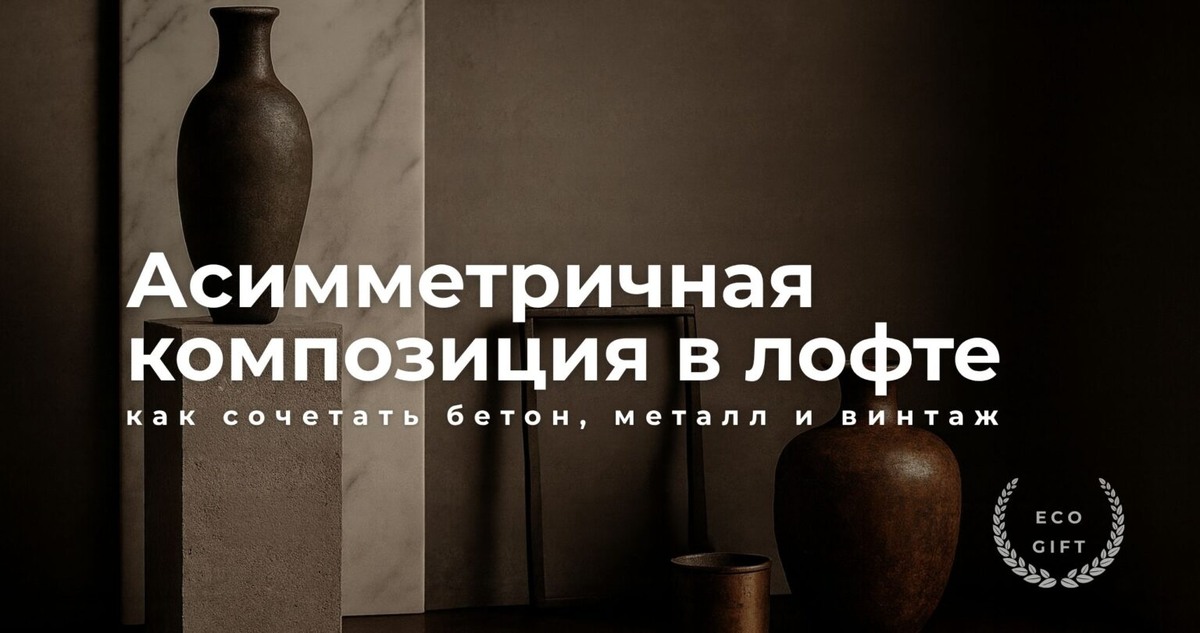    Асимметричная композиция в лофте: как сочетать бетон, металл и винтаж Марина Погодина