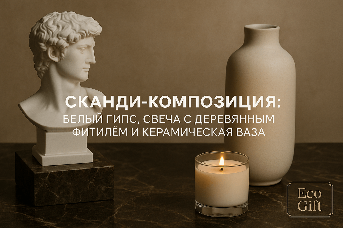    Сканди-декор: создаем атмосферу с белым гипсом и свечами Марина Погодина