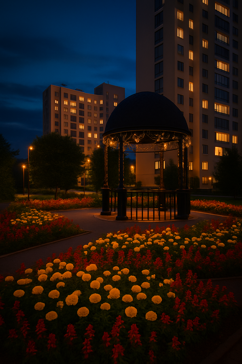 Беседка вечером