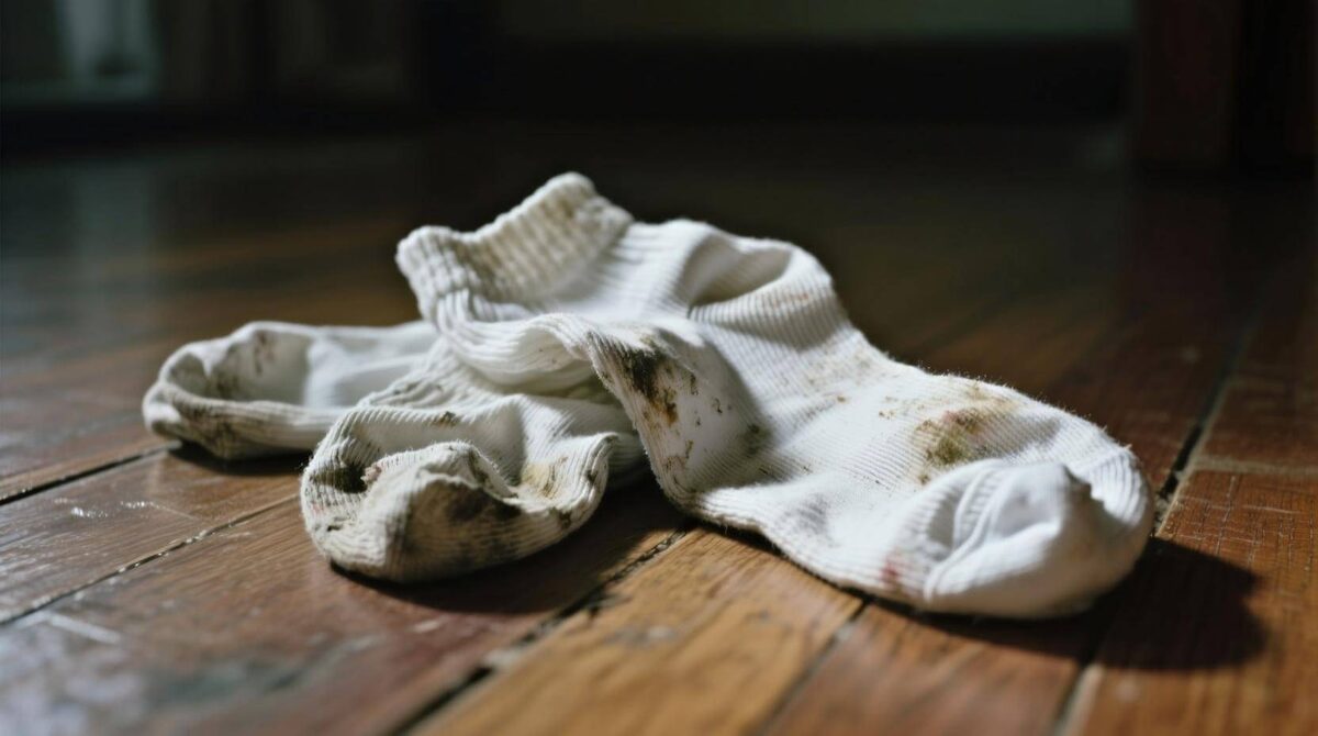    В носках содержатся опасные микробы и бактерии