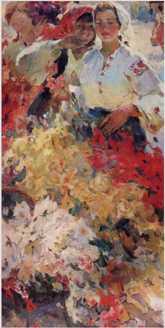В.И.Ерофеев. Полтавские цветы. 1963. горловский художественный музей.