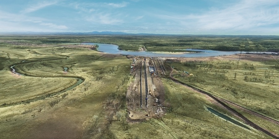 Описание: Строительство подводного перехода через реку Тунгуска
Источник: Газпром