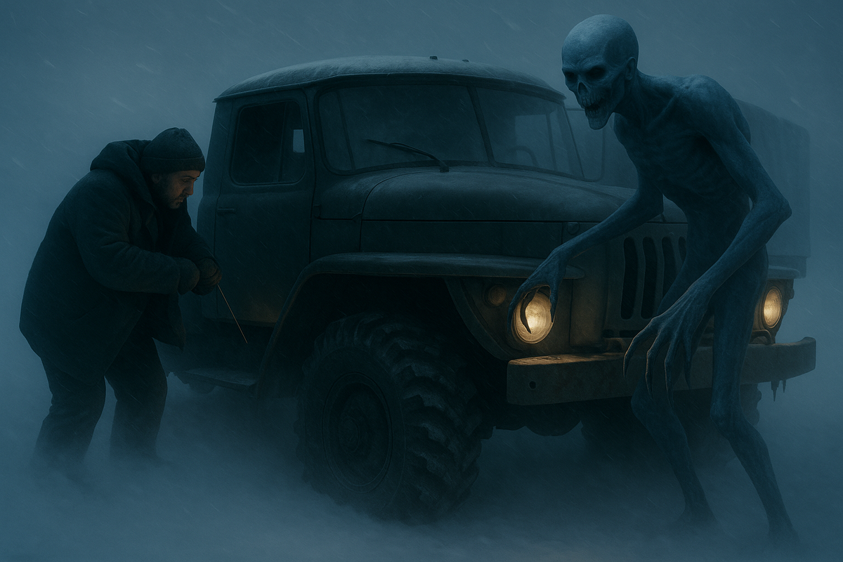 Мы застряли на зимнике в мёртвой фуре. Мы думали, что наш главный враг — это мороз. Но потом из метели вышло нечто, для чего холод — это оружие, а мы — просто топливо, которое нужно сжечь, чтобы согреться.