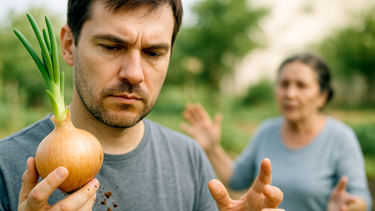 "Хочешь командовать - иди к себе домой!" - сказал он и начал пересаживать лук
