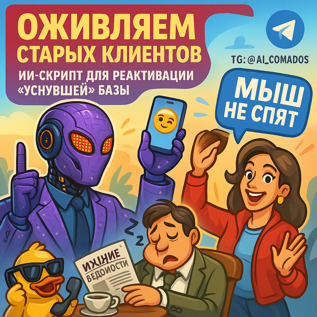    ИИ-скрипт для "спящей" базы: 3 шага, чтобы оживить старых клиентов и увеличить конверсию на 247% Дмитрий Попов | Comandos.ai