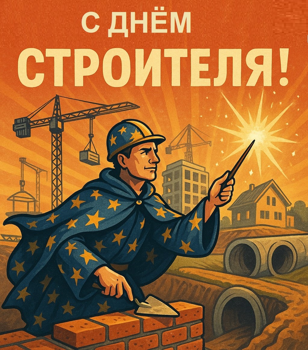 Открытка ко Дню Строителя от Кругозор Проектировщика, 10.08.2025