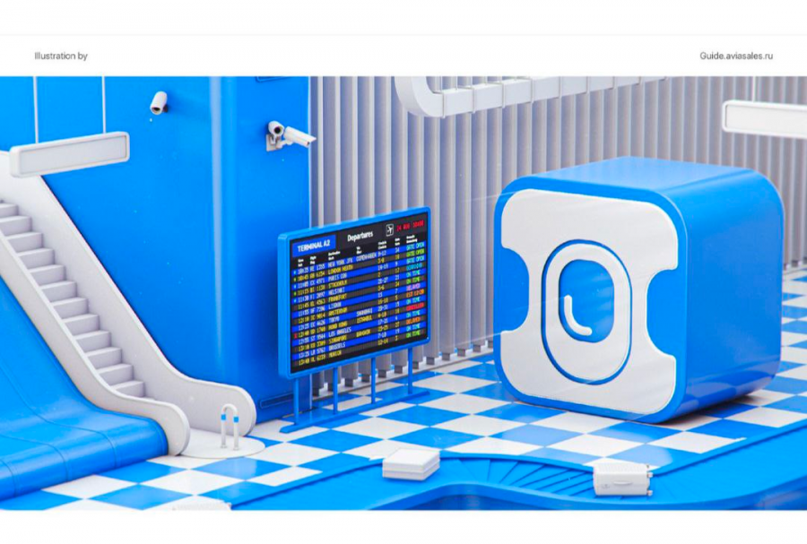 Сгенерированный нейросетью креатив от Aviasales