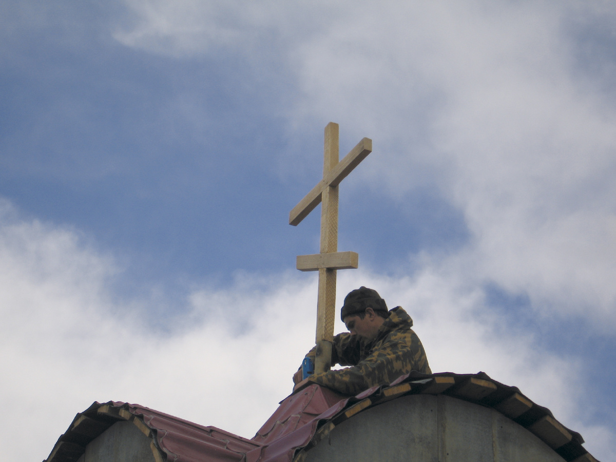 Часовня на базе отряда армейского спецназа. Джава, Южная Осетия. Август 2008