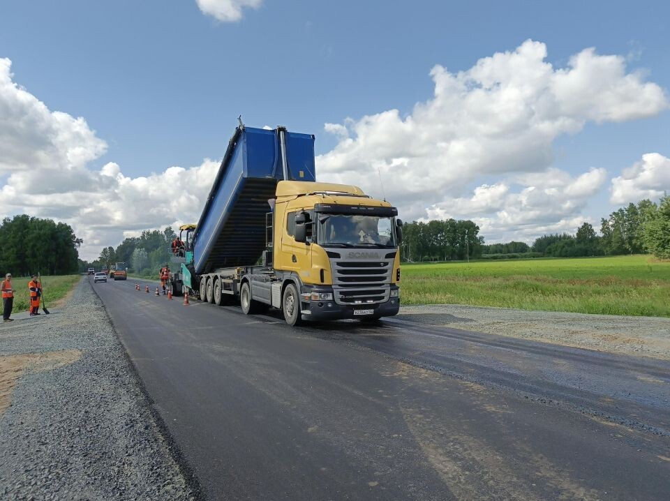    Ремонт дороги в Первомайском районе приближается к финалу. Источник: Министерство транспорта Алтайского края