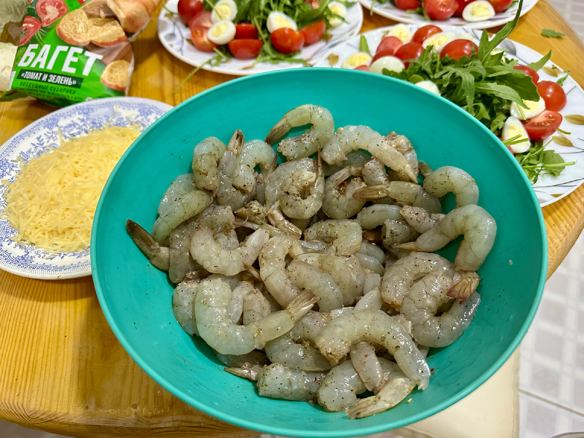 Креветки со специями.