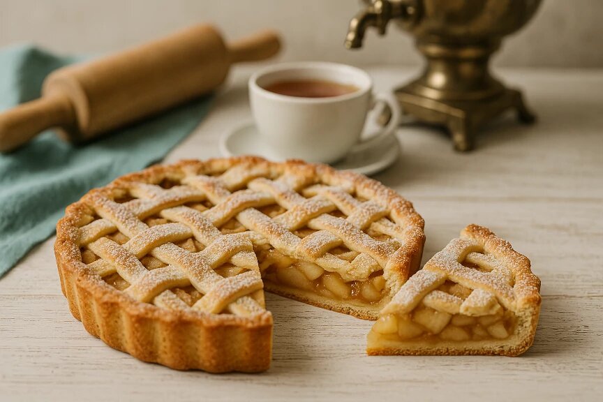 классический яблочный пирог