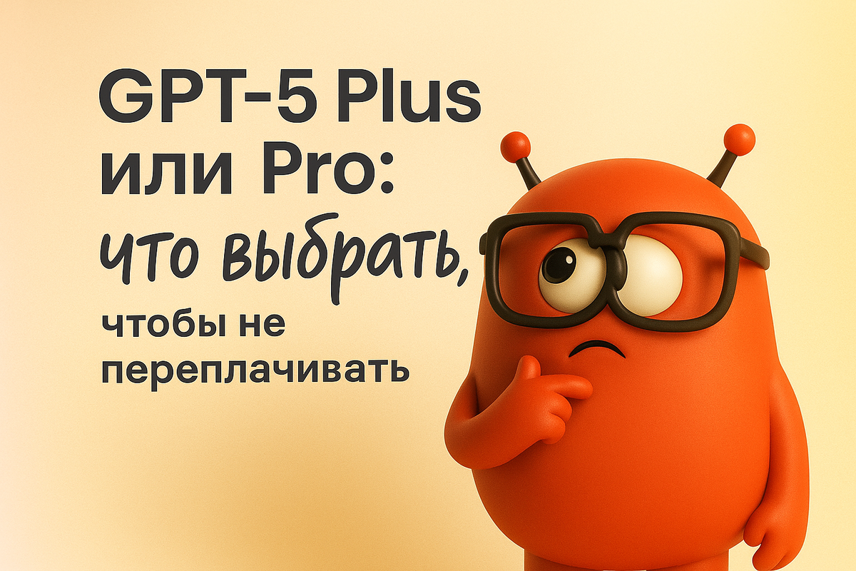    GPT-5 Plus или Pro: что выбрать, чтобы не переплачивать Никита Титов