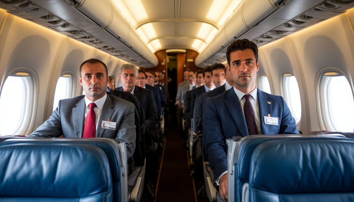    Почему иностранцы всегда сидят на своих местах в самолете: спросила итальянца