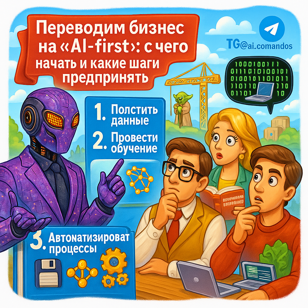    AI-First Трансформация: 7 шагов для захвата рынка и $0 инвестиций в AI-штат Дмитрий Попов | Comandos.ai