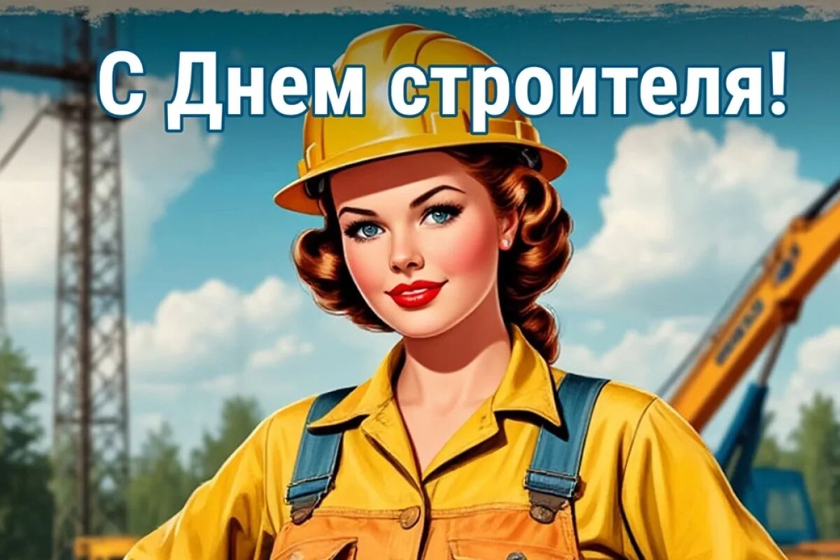    20+ открыток с Днем строителя.