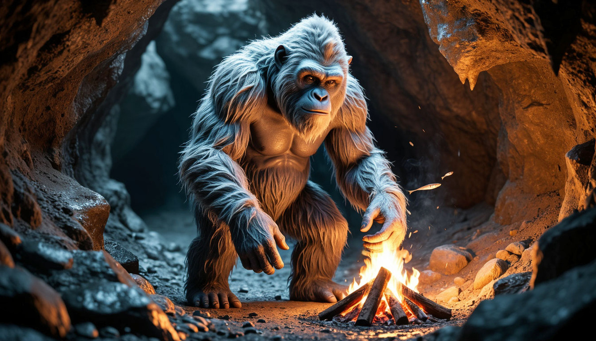 Существо кормило людей рыбой.