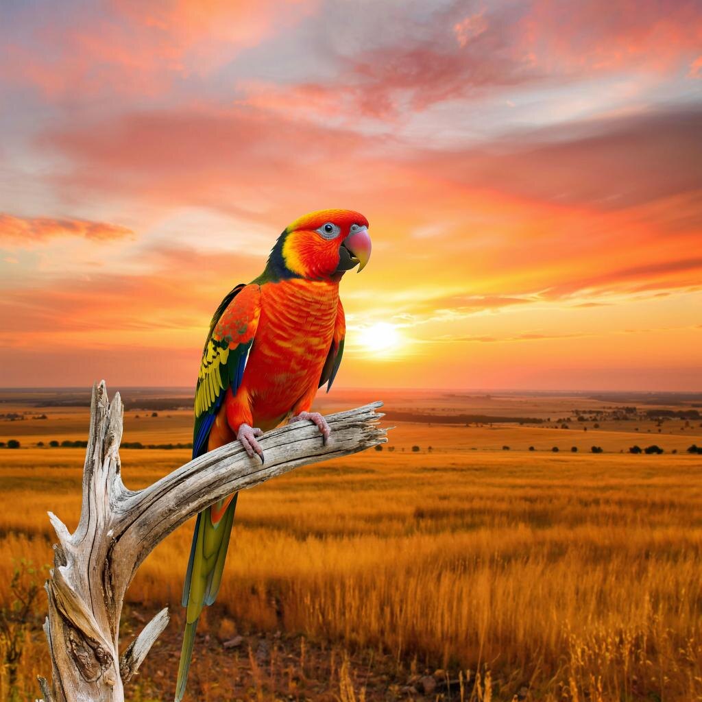 очаровательный попугайчик.