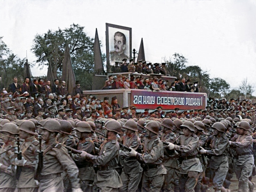 Парад победы над Японией. Харбин.