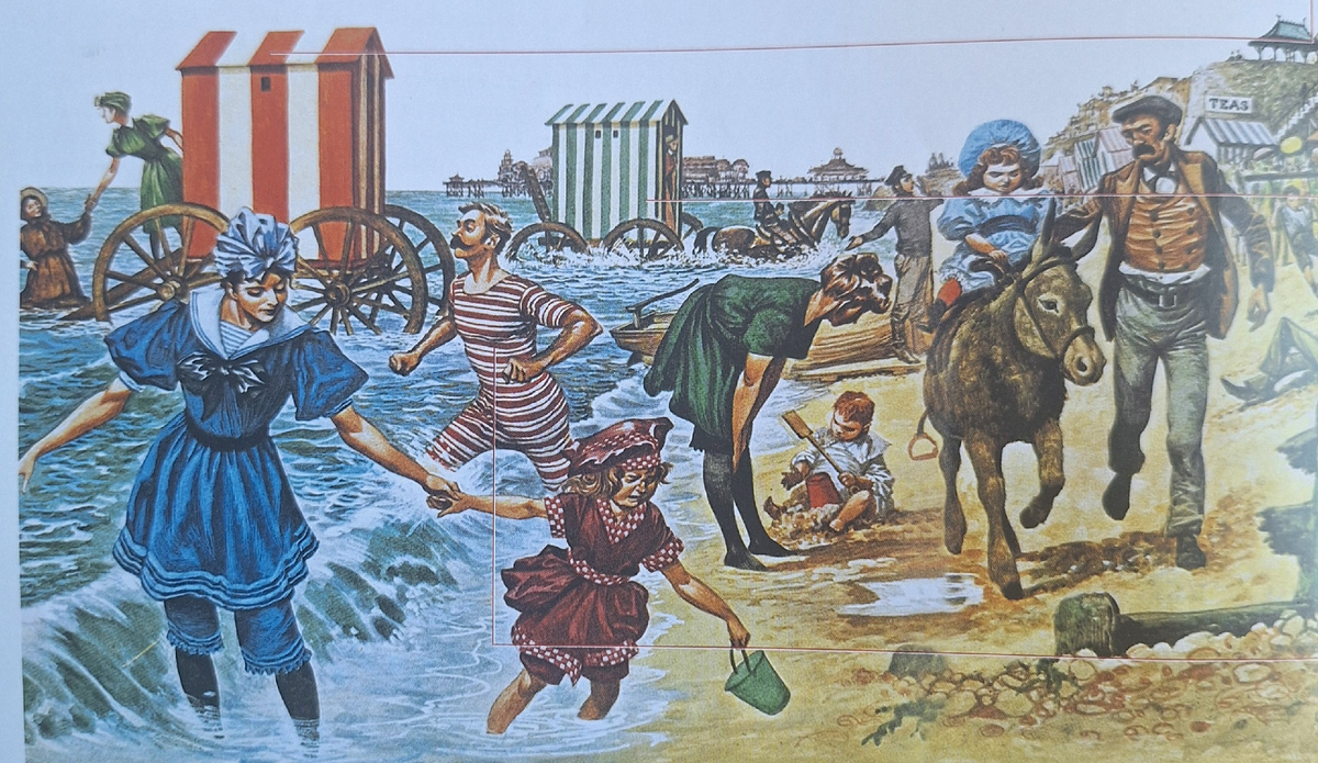 Купальные парусиновые домики на колесах- bathing machine.