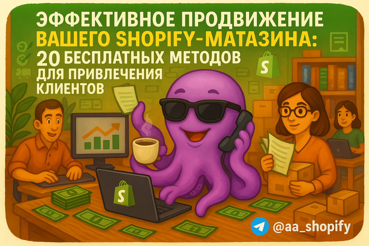    Эффективное продвижение вашего Shopify-магазина: 20 бесплатных методов для привлечения клиентов без бюджета aa_ecom