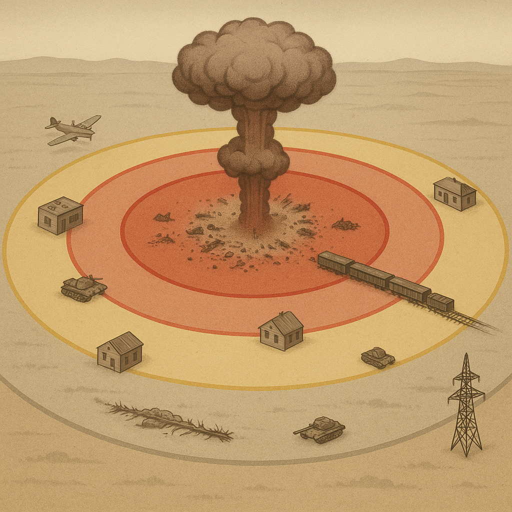 Условная схема испытательного полигона