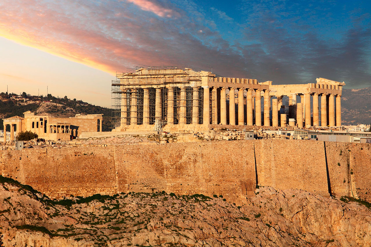 Парфенон, Афины, 447–438 гг. до н. э. Архитекторы Иктин и Калликрат