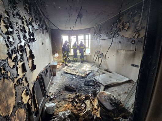    квартира, пострадавшая из-за БПЛА // фото: Telegram-канал Юрия Слюсаря