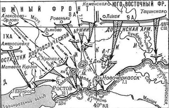 Ростово-Новочеркасская операция. Изображение из открытых источников