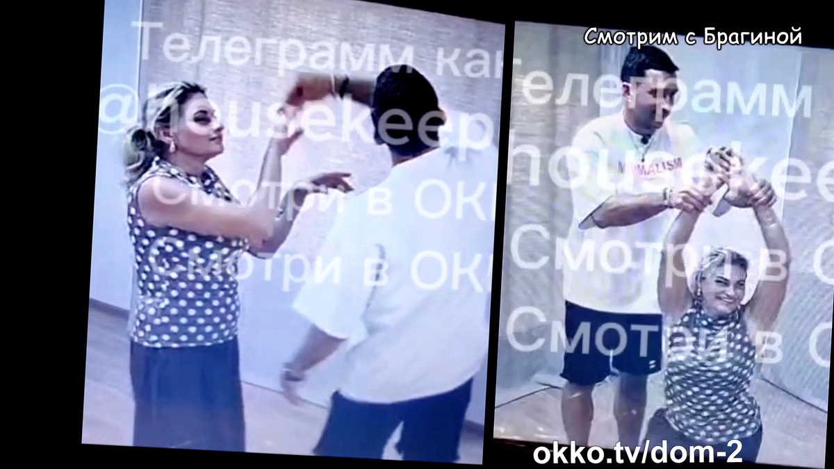 Фото: кадры будущего эфира. Луковкин учит Веронику танцевать